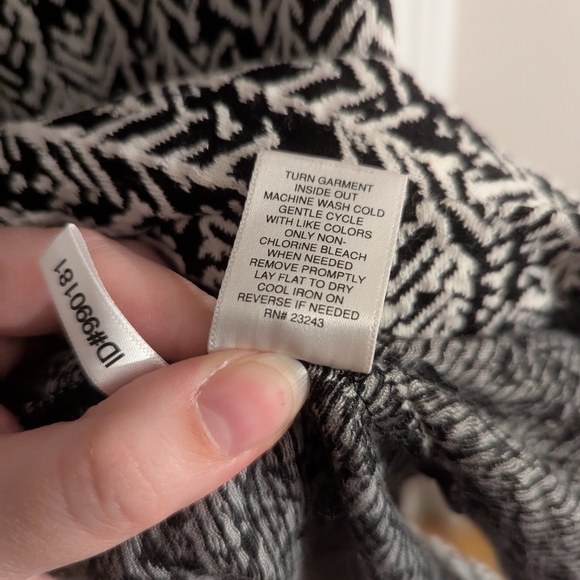 New York & Company Black and White Peplum Dress - Picture 9 of 9